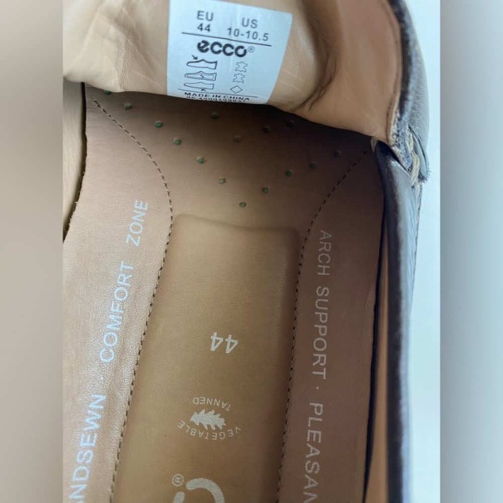 SOLD - ECCO Men’s Brown Leather Loafers | US 10 / 10.5 | 44 | - Picture 9 of 11